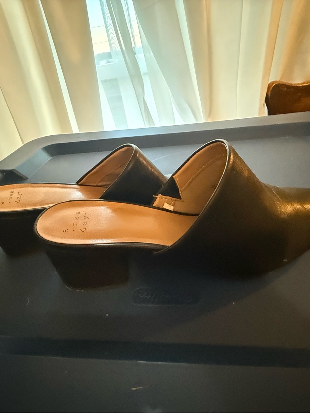 Black Women's Slip-On Mule Heels - Classic Comfort